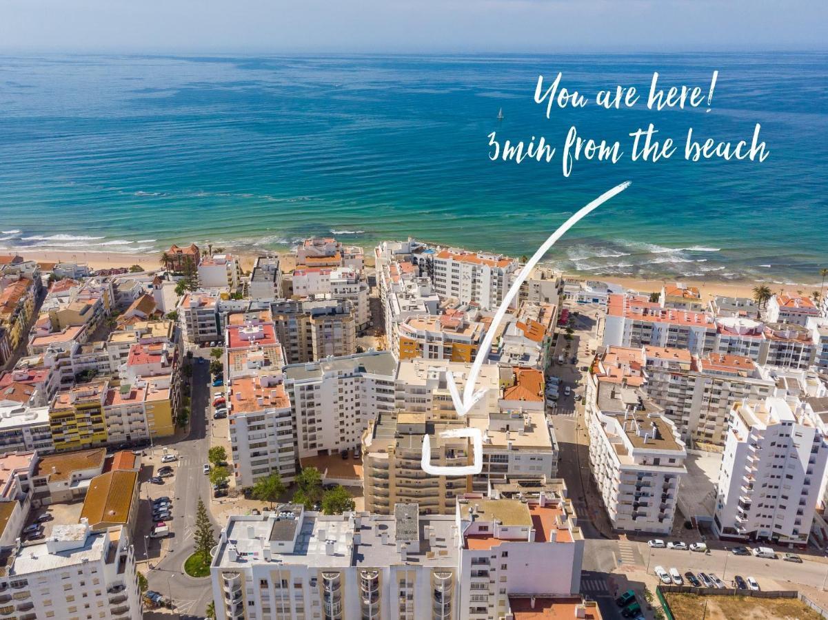 Apartamento Flat With Ac, Wifi, Netflix, Balcony - 3 Min From The Beach Armação de Pêra Exterior foto